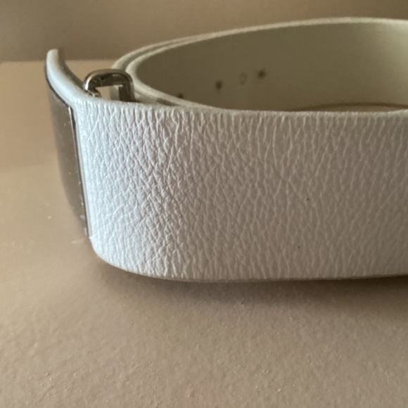 Men’s MEXX Belt Italian Leather 50 in Adjustable Vintage HARD TO FIND WHITE - Picture 3 of 6